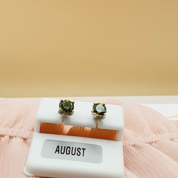 Birthstone S925 Sterling Silver CZ Stud Earrings for Women/Girl, US1925… - Picture 14 of 14